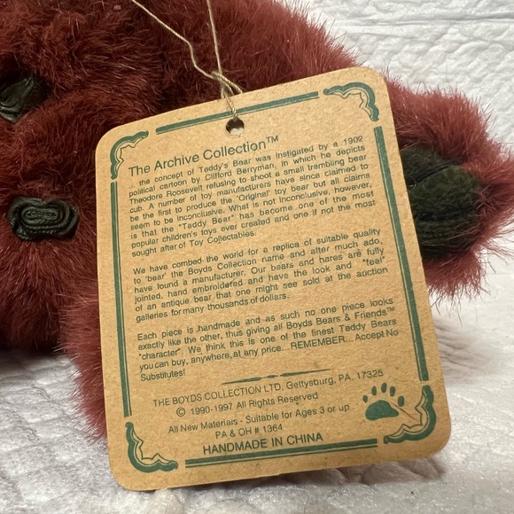 Boyds Bear Glynnis #918910-02 with Tags Archived Collection Plush Retired - Picture 7 of 9